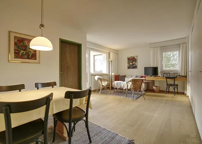 Residenza Lagrev 2 Zimmerwohnung - Nr 002 - Typ 21a - Hochparterre - Sued West Sils Maria